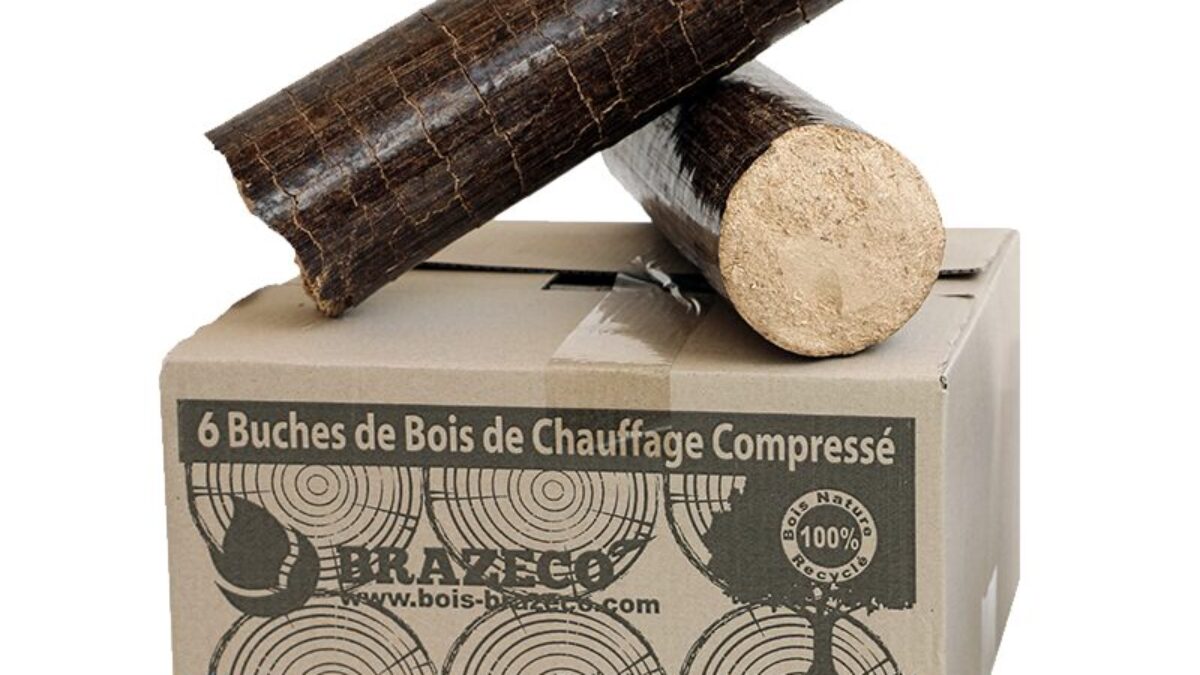 Bois Chauffage Hêtre Bûches Compressées Hêtre Kibros 15 Unités - Pouvoir Calorifique 18 MJ/kg - 3x Plus Performant - Vosges Manivelle Volet Roulant